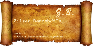 Zilzer Barnabás névjegykártya